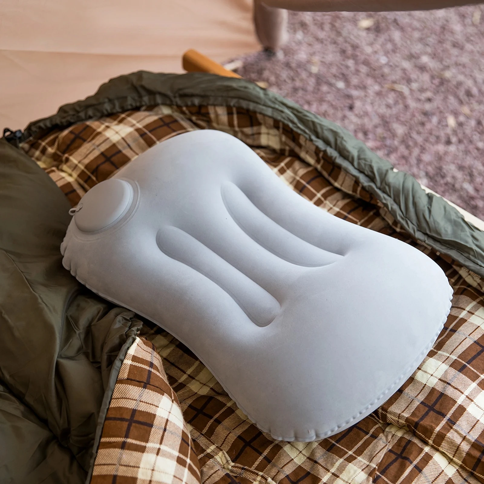 Camping Inflatable Pillow Portable Ultralight Travel Hiking Air Sleeping Pillow for Neck and Lumbar Support
Camping Inflatable Pillow Portable Ultralight Travel Hiking Air Sleeping Pillow for Neck and Lumbar Support