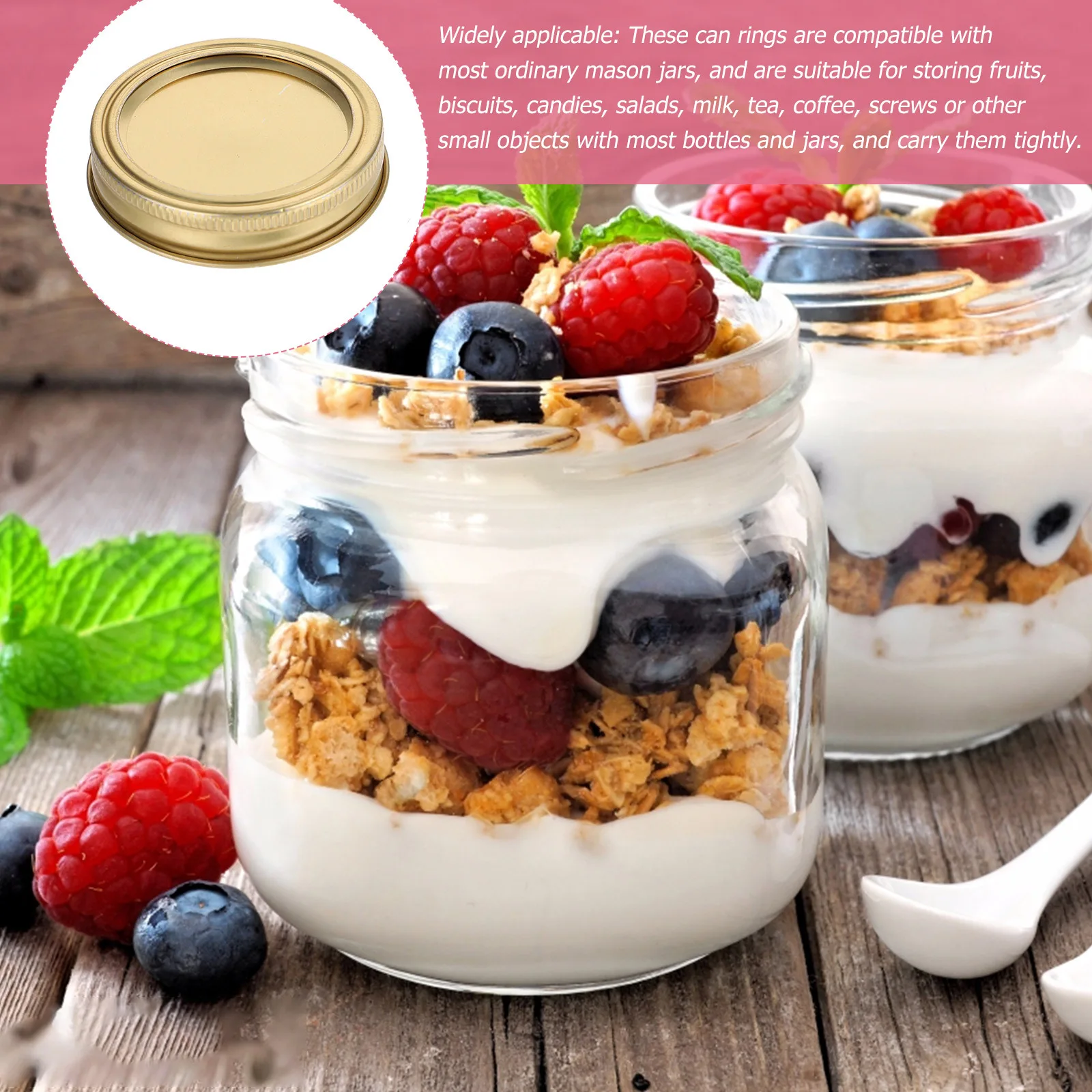 20Sets Leak Proof Mason Jar Lids Tinplate Canning Caps with Rubber Seal for Fresh Keeping Split Type Regular Mouth Jar Covers
20Sets Leak Proof Mason Jar Lids Tinplate Canning Caps with Rubber Seal for Fresh Keeping Split Type Regular Mouth Jar Covers