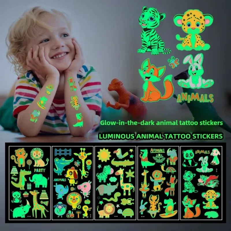 5-100PCS Glow in The Dark Animal Tattoos for Kids Waterproof Temporary Body Stickers Party Favors Cute Cartoon Face Arm Decals
5-100PCS Glow in The Dark Animal Tattoos for Kids Waterproof Temporary Body Stickers Party Favors Cute Cartoon Face Arm Decals