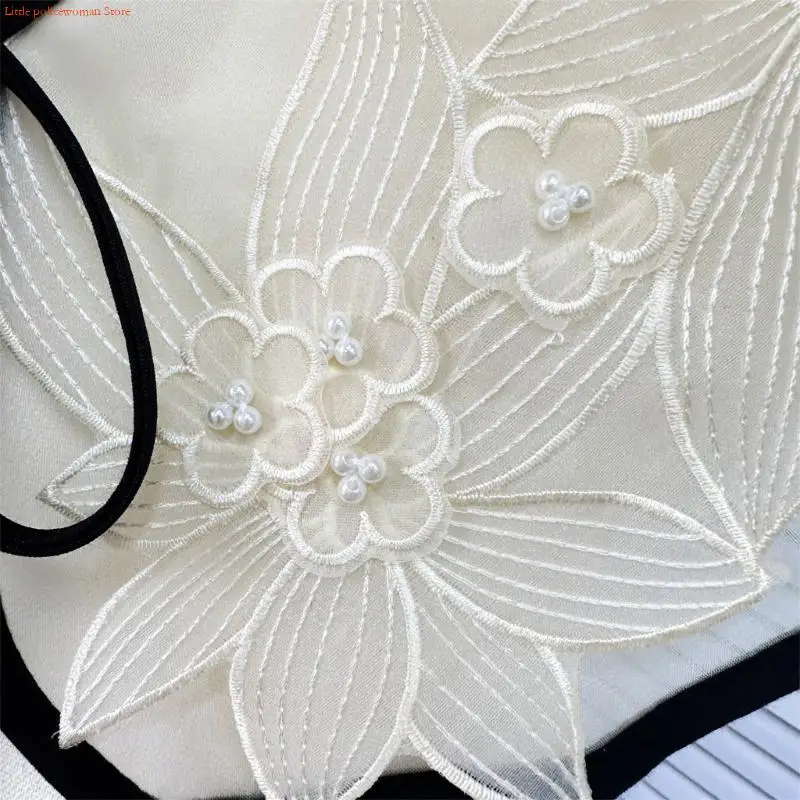 F92D Delicate Floral Embroidery Detachable Neckpiece Adjustable Strap Design Faux Collar FIdeal For Blouses And Dresses
F92D Delicate Floral Embroidery Detachable Neckpiece Adjustable Strap Design Faux Collar FIdeal For Blouses And Dresses