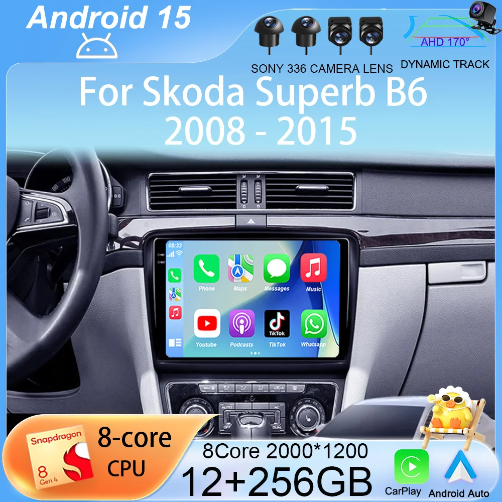 Android 15 Carplay AutoRadio For Skoda Superb B6 2008-2015 Navigation GPS Car Radio Multimedia Player DSP 2Din Stereo Head Unit
Android 15 Carplay AutoRadio For Skoda Superb B6 2008-2015 Navigation GPS Car Radio Multimedia Player DSP 2Din Stereo Head Unit