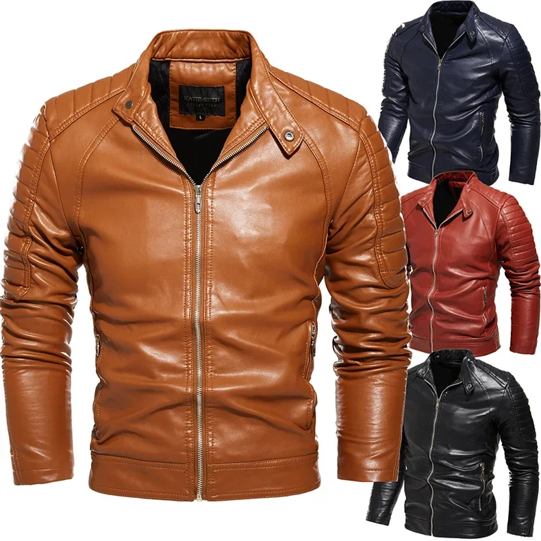 Winter Brand Leather Jacket Inner Fleece PU Coat Faux Leather Jackets Mens Clothing Streetwear Casual Motorcycle Winter
Winter Brand Leather Jacket Inner Fleece PU Coat Faux Leather Jackets Mens Clothing Streetwear Casual Motorcycle Winter