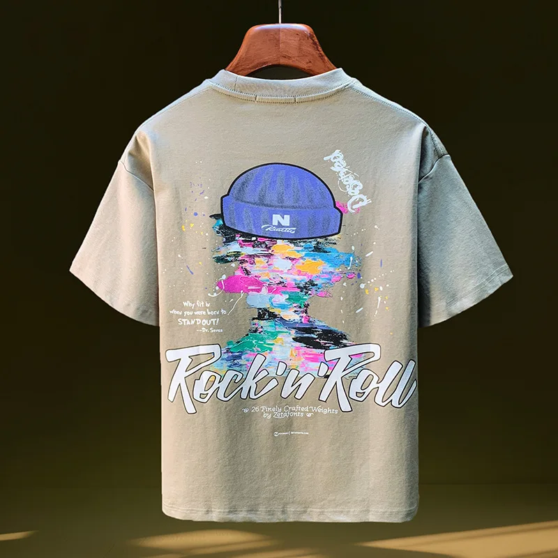 2025 Summer New Loose T-shirt Men's Colorful Printed Casual Fashion Street Wear Trendy Short Sleeve Top
2025 Summer New Loose T-shirt Men's Colorful Printed Casual Fashion Street Wear Trendy Short Sleeve Top