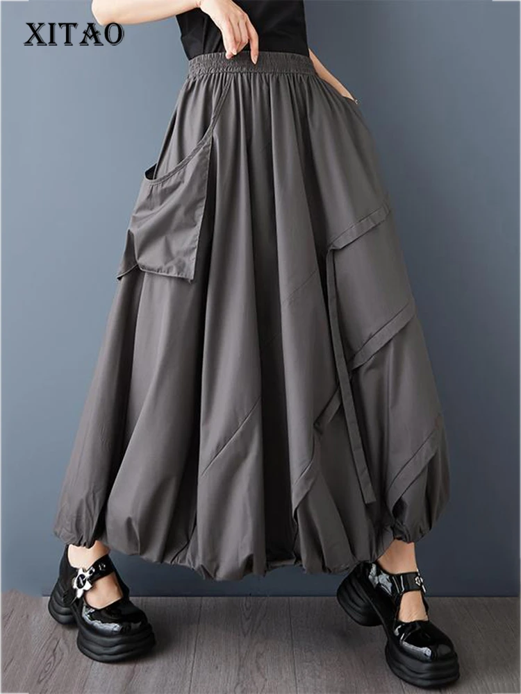 XITAO Bud Pocket Pleated Skirt Casual Loose Fitting Personality Elastic Waist Bubble Fashion New Loose Women Skirt ZMY1089
XITAO Bud Pocket Pleated Skirt Casual Loose Fitting Personality Elastic Waist Bubble Fashion New Loose Women Skirt ZMY1089