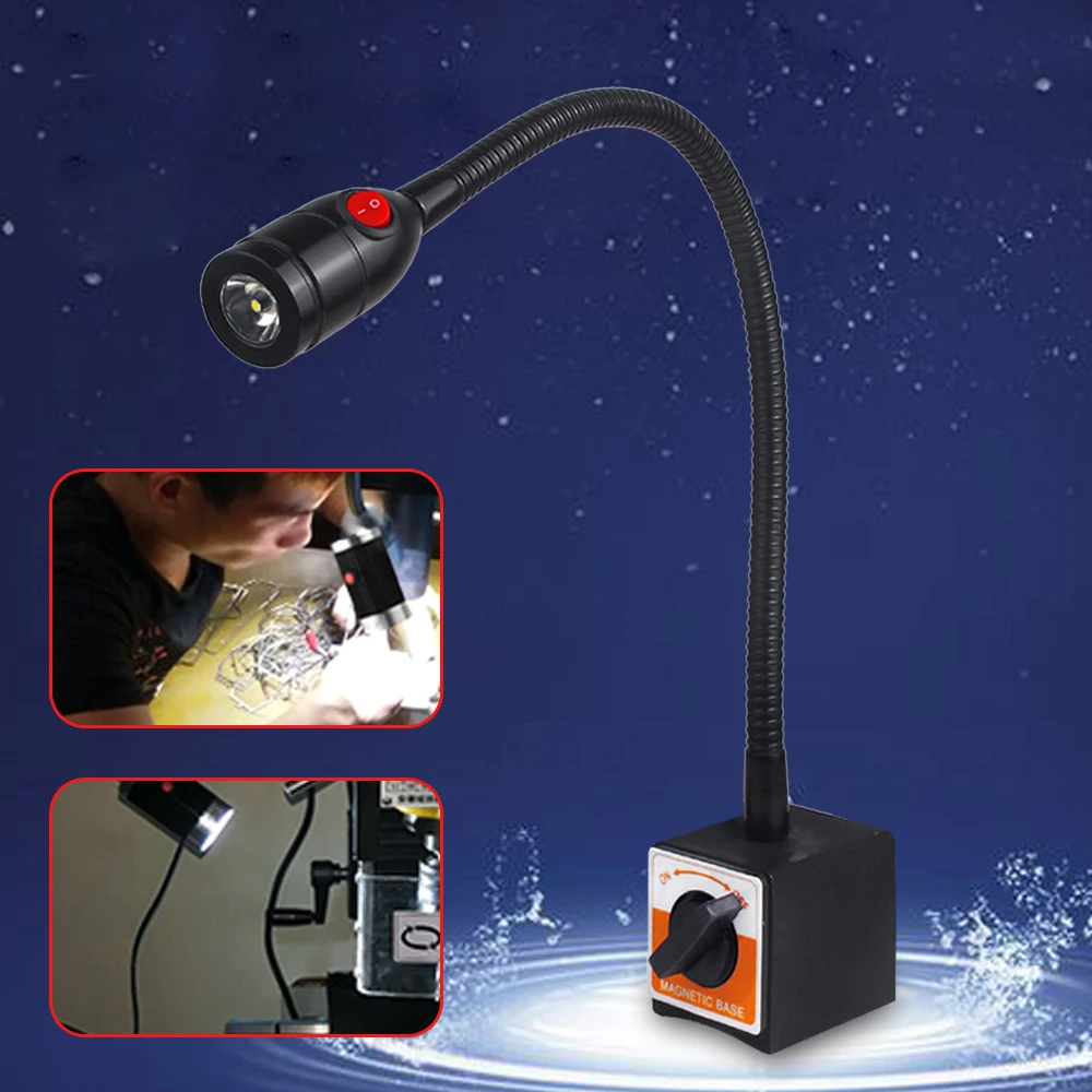 LED Work Light w/ Magnetic Base, 1W 110V Industrial Flexible Gooseneck Lamp for CNC Milling Machine & Professional Task Lighting
LED Work Light w/ Magnetic Base, 1W 110V Industrial Flexible Gooseneck Lamp for CNC Milling Machine & Professional Task Lighting