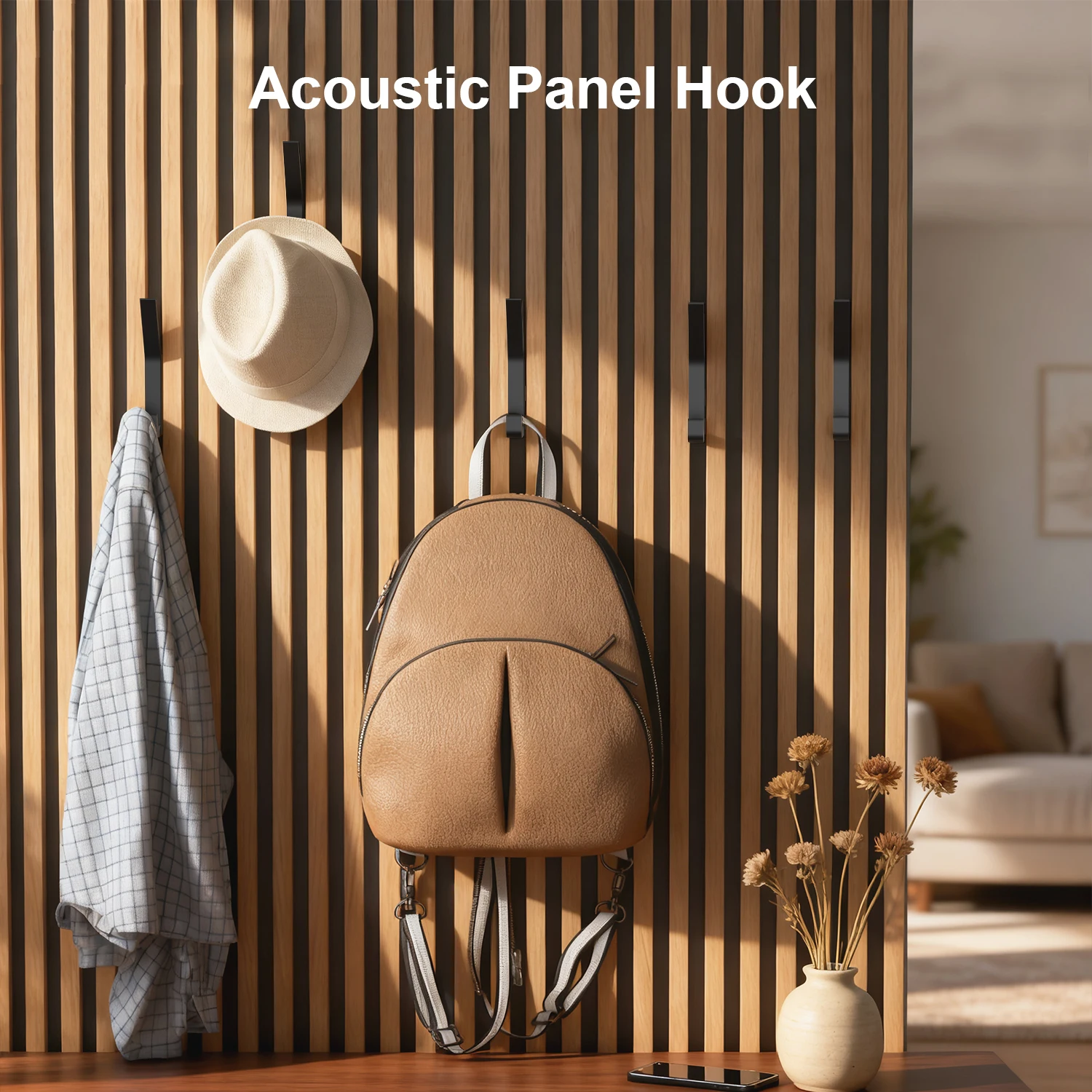 4 Soundproof Panel Hooks - Drill-free coat hooks for soundproof panels, practical hooks for home studios and office soundproofin
4 Soundproof Panel Hooks - Drill-free coat hooks for soundproof panels, practical hooks for home studios and office soundproofin