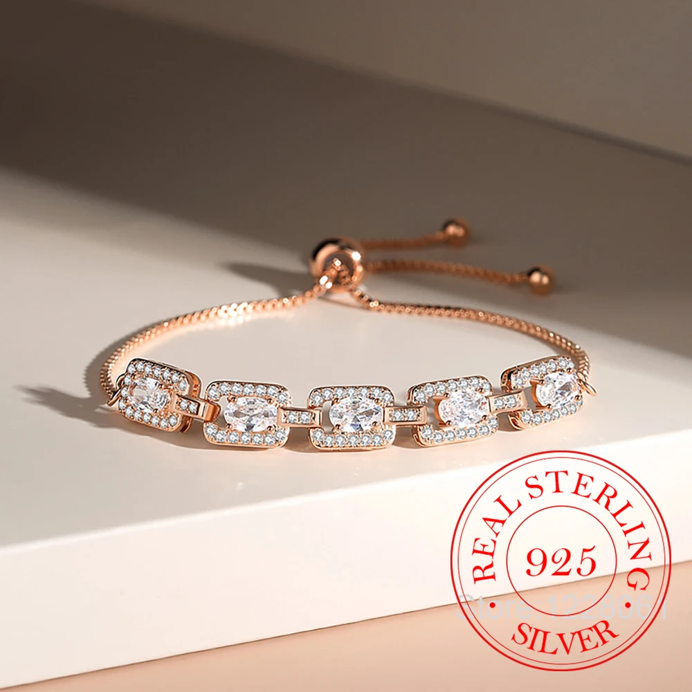 925 Sterling Silver Jewelry 18K Gold Plated Crystal Bangle Bracelet for Women Homme Wedding Party Jewelry for Girls Friend Gift
925 Sterling Silver Jewelry 18K Gold Plated Crystal Bangle Bracelet for Women Homme Wedding Party Jewelry for Girls Friend Gift