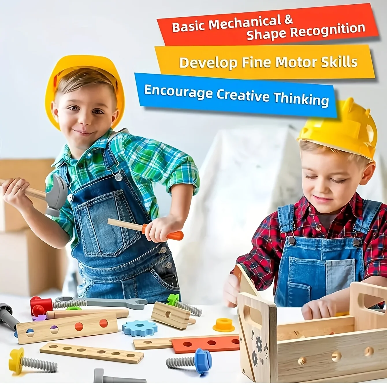 29pcs/set Wooden Tool Set with Box Bench Montessori Toys Play Tools Kit Educational Kids Toy Birthday Gift
29pcs/set Wooden Tool Set with Box Bench Montessori Toys Play Tools Kit Educational Kids Toy Birthday Gift