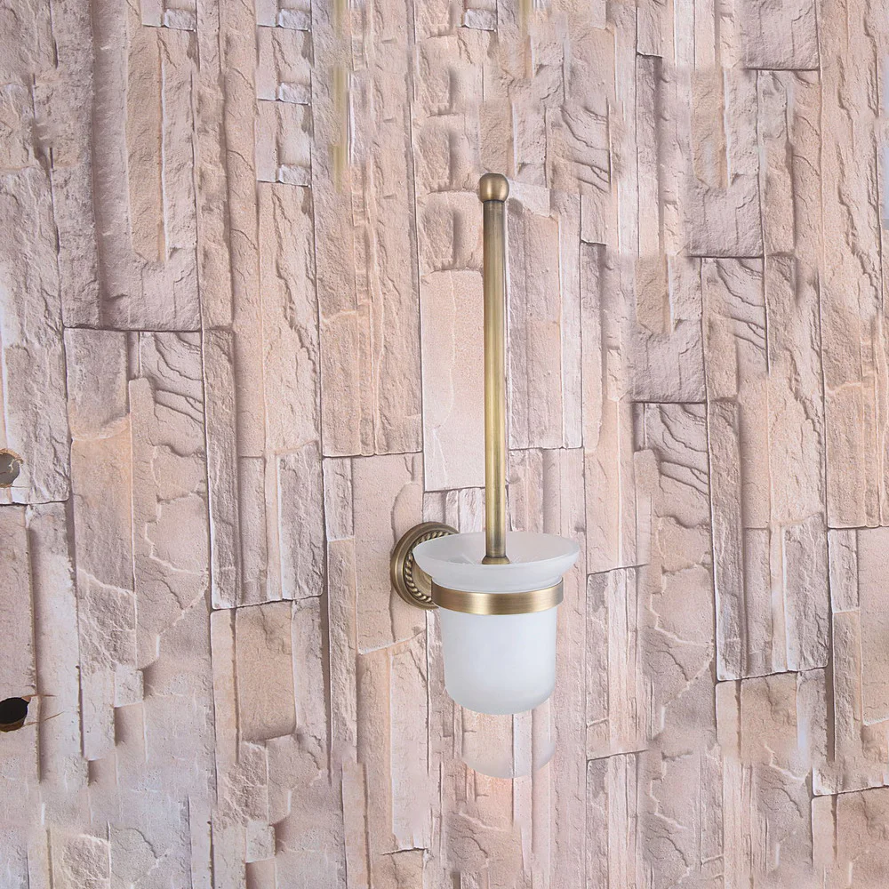 Antique Brass Bathroom Wall Mounted Toilet Brush Holder Set Scrub Glass Cup 2ba267
Antique Brass Bathroom Wall Mounted Toilet Brush Holder Set Scrub Glass Cup 2ba267
