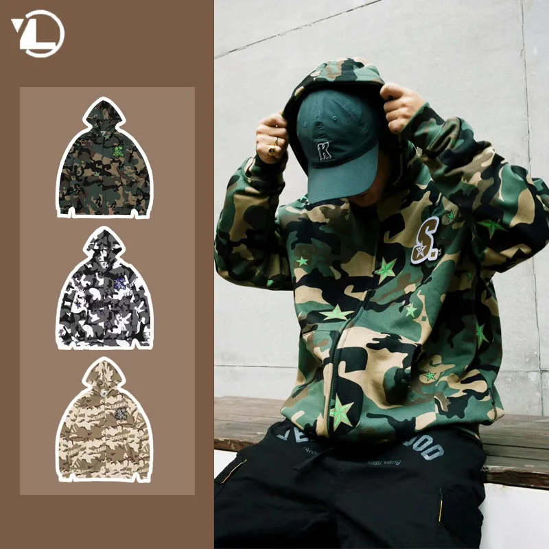 Spring Camouflage Mens Hoodie Letter Printed Fashionable Street Zipper Hooded Cardigan Japanese Harajuku Couple Jacket Y2k
Spring Camouflage Mens Hoodie Letter Printed Fashionable Street Zipper Hooded Cardigan Japanese Harajuku Couple Jacket Y2k