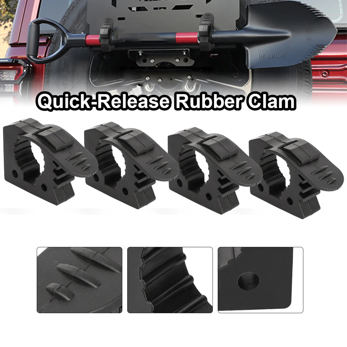Quick Release Rubber Clamps, Diameter Range 1-1/7" to 1-3/7", Rubber Mounting Clamps with Tool Kit for Off-Road Vehicles, Utvs,
Quick Release Rubber Clamps, Diameter Range 1-1/7" to 1-3/7", Rubber Mounting Clamps with Tool Kit for Off-Road Vehicles, Utvs,