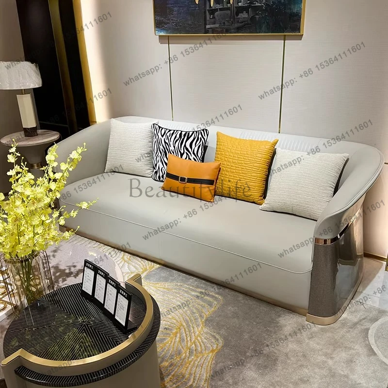 Italian light luxury leather sofa 123 combination modern simple whole house custom furniture
Italian light luxury leather sofa 123 combination modern simple whole house custom furniture