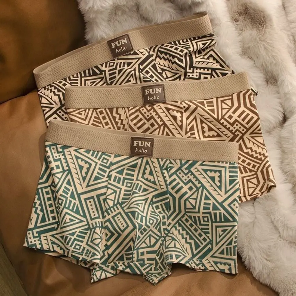 3Pcs Breathable Plus Size Men Boxer Briefs Stripe Seamless Printed Panties Mid Waist Ethnic Style Shorts Underpants Male
3Pcs Breathable Plus Size Men Boxer Briefs Stripe Seamless Printed Panties Mid Waist Ethnic Style Shorts Underpants Male