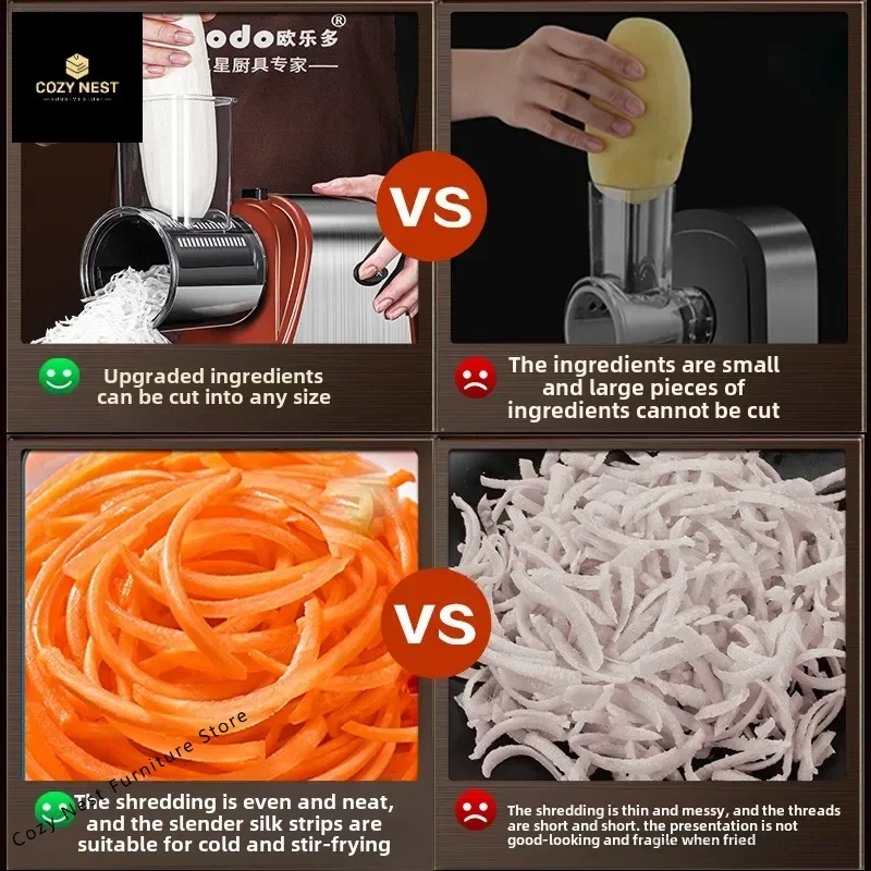 German electric vegetable cutter potato shredding and slicing artifact commercial multi-functional canteen automatic shredder
German electric vegetable cutter potato shredding and slicing artifact commercial multi-functional canteen automatic shredder