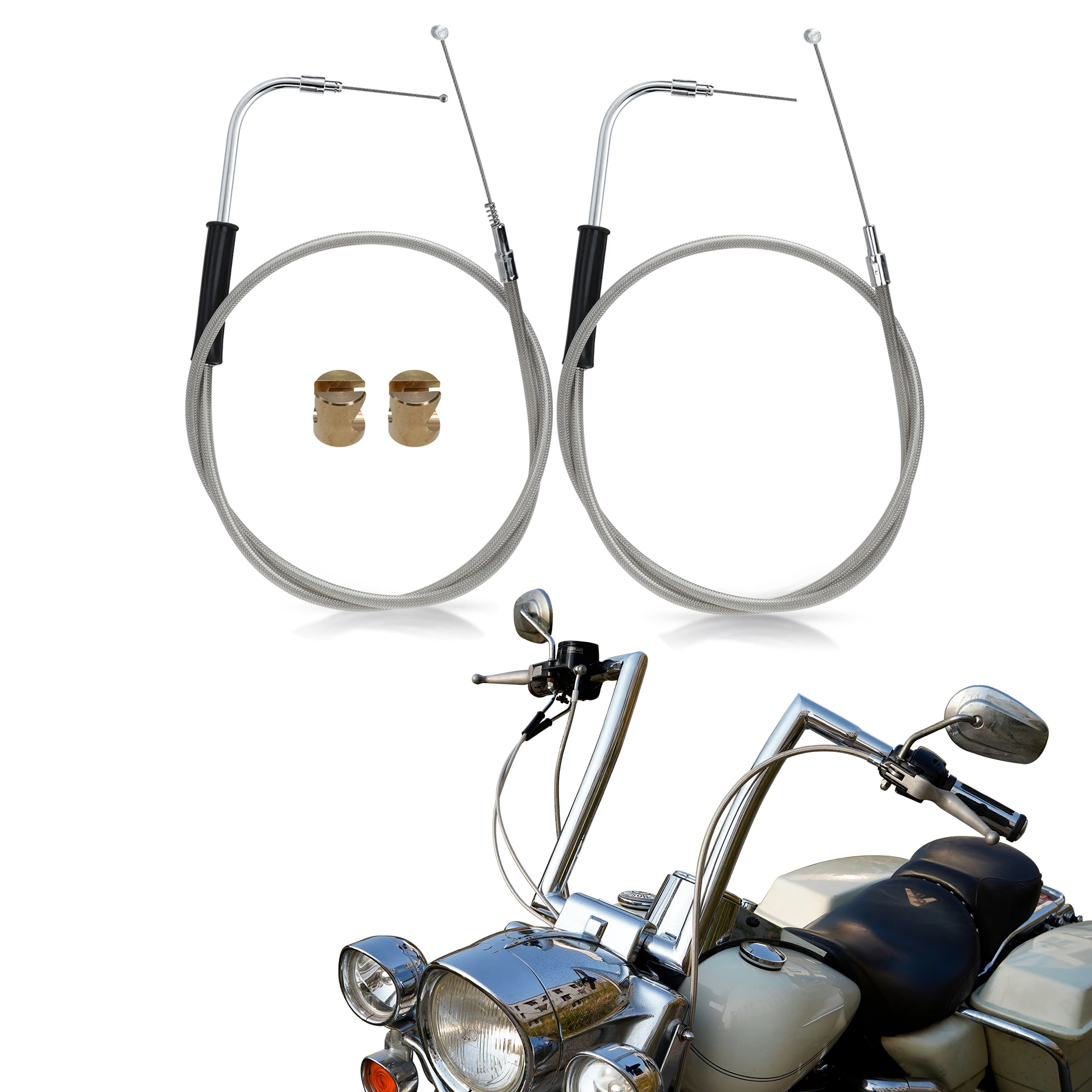 116/132/137CM Motorcycle Throttle Idle Cable Set for Harley 2000-2006 Softail Custom Night Train Deuce Fat Boy Heritage
116/132/137CM Motorcycle Throttle Idle Cable Set for Harley 2000-2006 Softail Custom Night Train Deuce Fat Boy Heritage