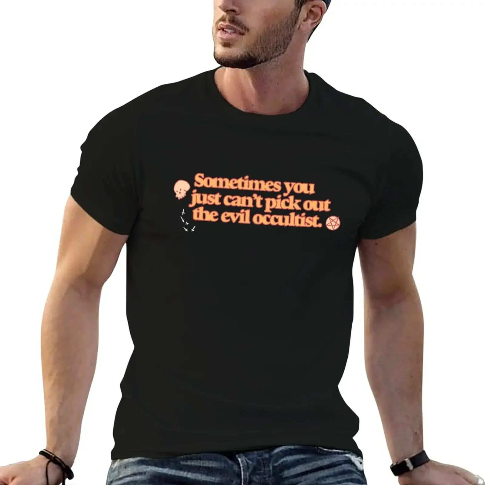 Pick out the evil occultist - orange T-Shirt for a boy funny costumes shirts graphic tee hippie clothes t shirt men 100℅ cotton
Pick out the evil occultist - orange T-Shirt for a boy funny costumes shirts graphic tee hippie clothes t shirt men 100℅ cotton