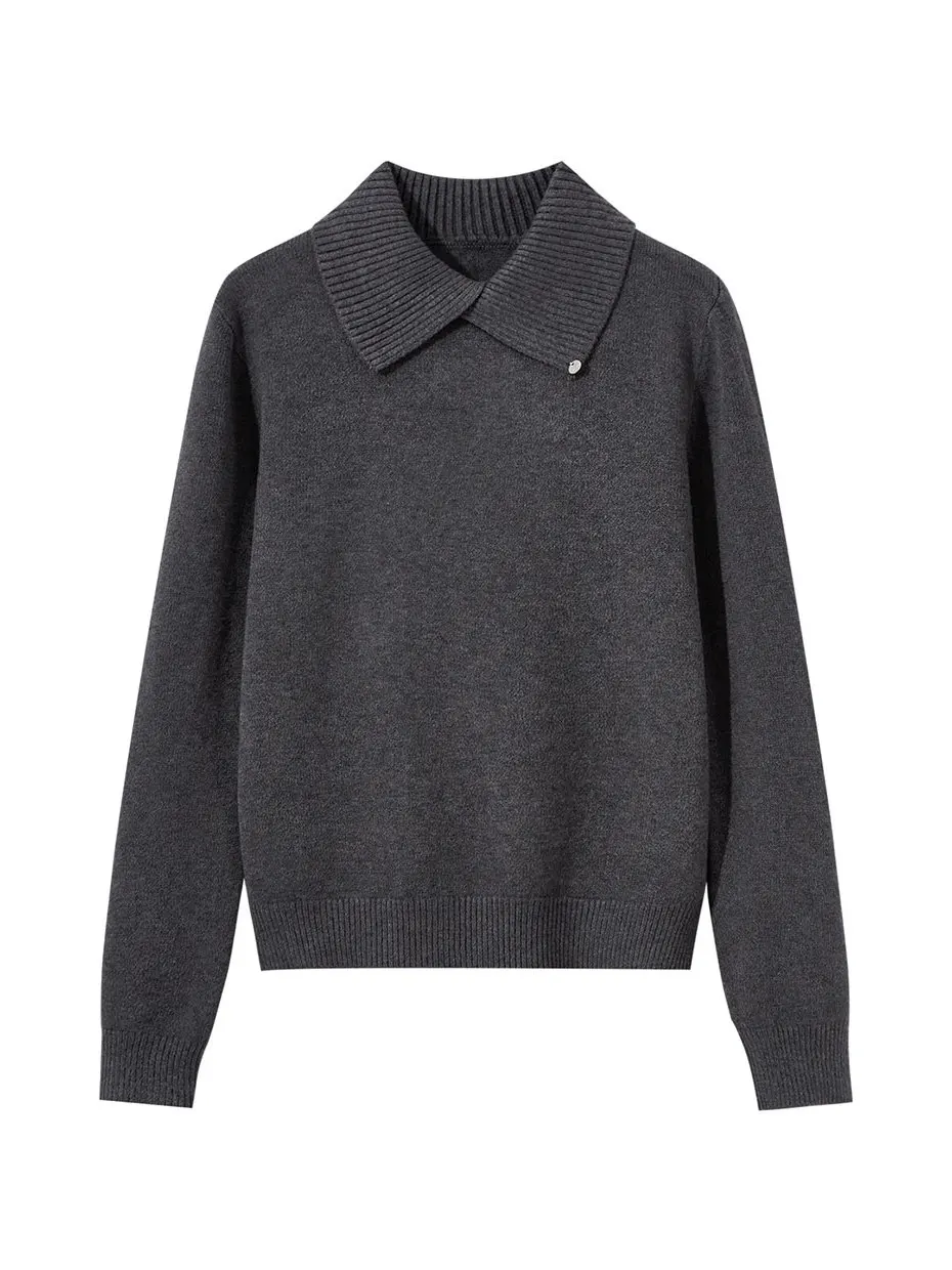 Gray Thickened Doll Collar Base Sweater Women's Loose Winter Fashion Inner Wear Knitted Top Comfortable Breathable Polyester
Gray Thickened Doll Collar Base Sweater Women's Loose Winter Fashion Inner Wear Knitted Top Comfortable Breathable Polyester
