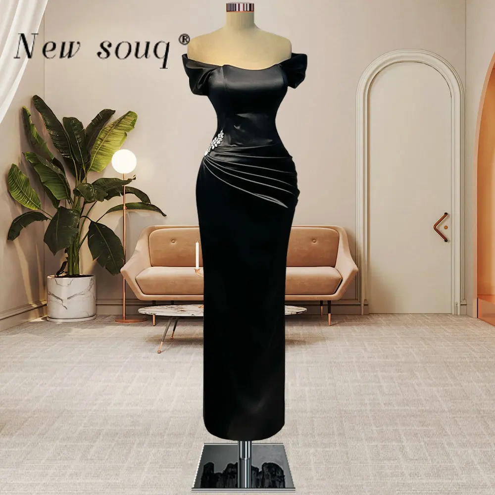 Black Simple Strapless Midi Length Prom Dresses Off the Shoulder Straight Satin Gala Dinner Party Gowns Vestidos De Noche
Black Simple Strapless Midi Length Prom Dresses Off the Shoulder Straight Satin Gala Dinner Party Gowns Vestidos De Noche