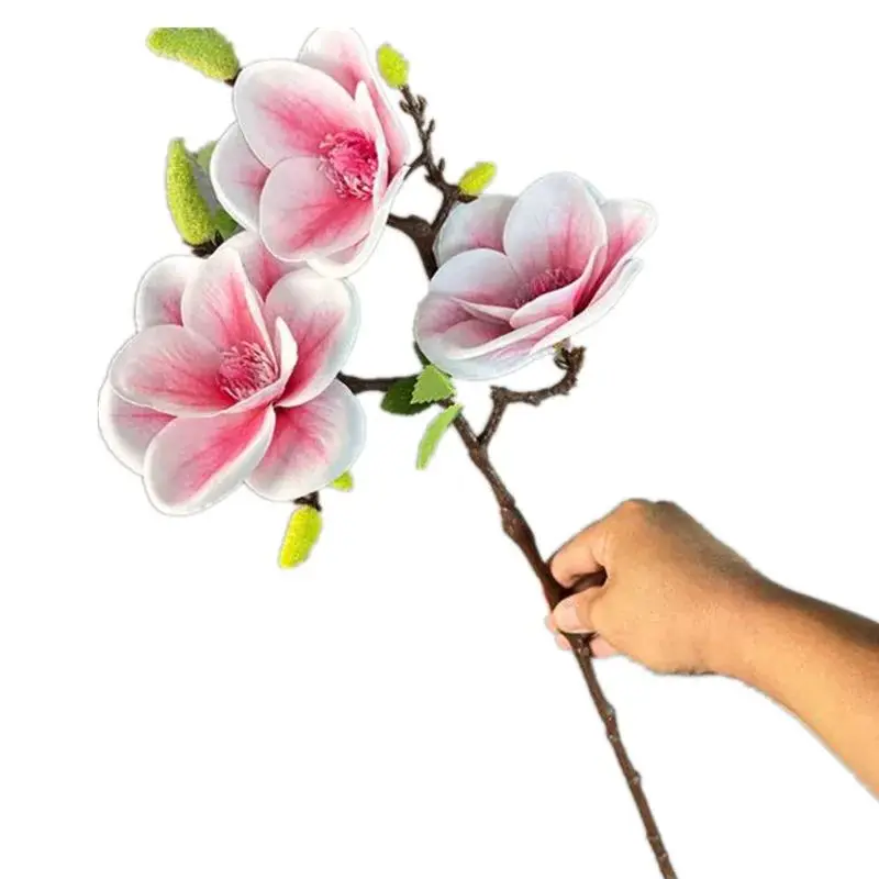 5Pcs Faux Short Stem Magnolia Denudata (3 Heads/Piece) Simulation Latex Magnolias for Wedding Home Decorative Artificial Flowers
5Pcs Faux Short Stem Magnolia Denudata (3 Heads/Piece) Simulation Latex Magnolias for Wedding Home Decorative Artificial Flowers