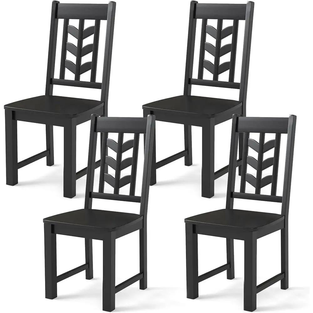 Set of 4 Chevron High-Back Wooden Dining Chairs, Max Load 430 Lbs, Suitable for Kitchen and Restaurant Use
Set of 4 Chevron High-Back Wooden Dining Chairs, Max Load 430 Lbs, Suitable for Kitchen and Restaurant Use