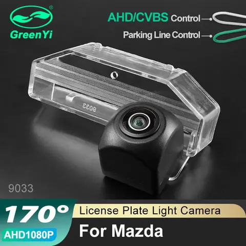 GreenYi 1080P AHD Rear View Camera Car Parking Reversing Monitor for Mazda 6 Mazda6 Ruiyi RX-8 Atenza GH 2007-2013 Car Back Rear