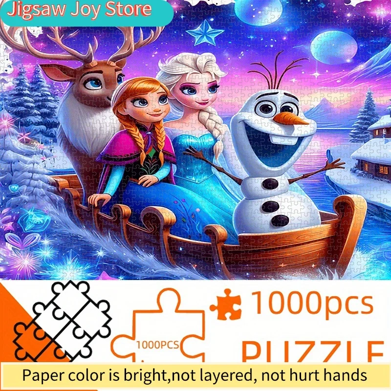 1000pcs Paper Puzzle, DIY Jigsaw Puzzles with Elsa and Anna Themes, Reindeer, Adult Jigsaw Puzzles, Suitable for Time Travel,
1000pcs Paper Puzzle, DIY Jigsaw Puzzles with Elsa and Anna Themes, Reindeer, Adult Jigsaw Puzzles, Suitable for Time Travel,