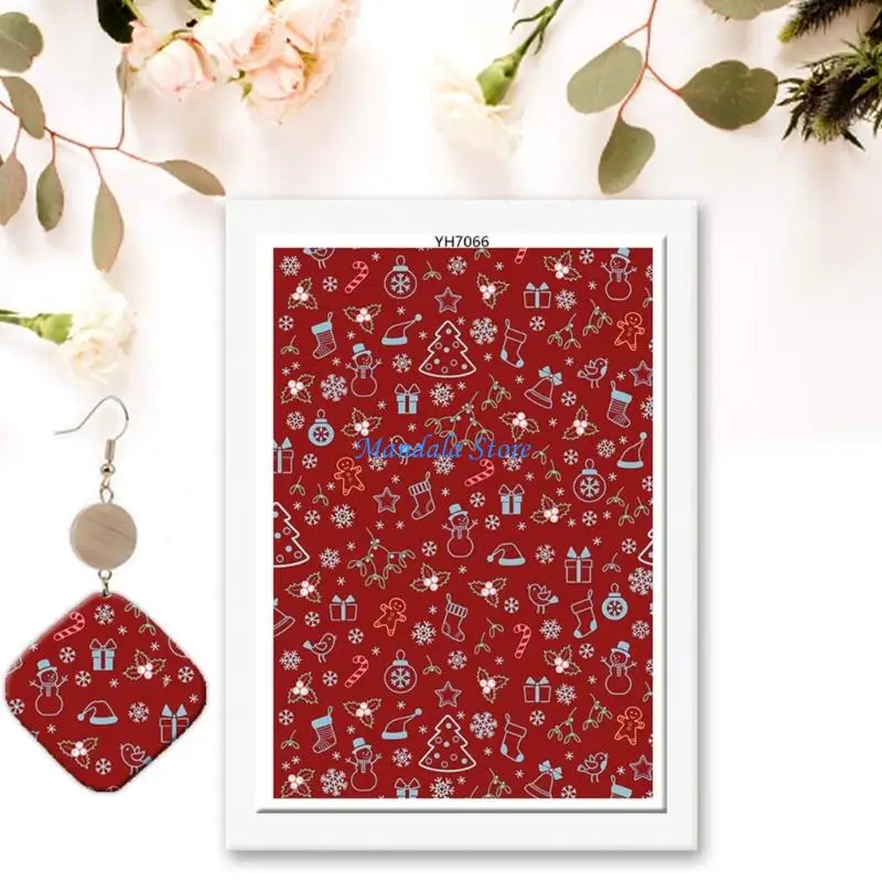 U2JC 4PCS Clay Transfer Paper Christmas Themed Clay Transfer Sheets for Clay Earrings
U2JC 4PCS Clay Transfer Paper Christmas Themed Clay Transfer Sheets for Clay Earrings