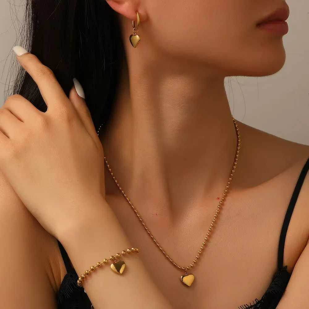 Gold Chain Light Luxury Multiple Round Bead Pendant Jewelry Stainless Steel Non fading Fashion Steel Bead Jewelry Set
Gold Chain Light Luxury Multiple Round Bead Pendant Jewelry Stainless Steel Non fading Fashion Steel Bead Jewelry Set
