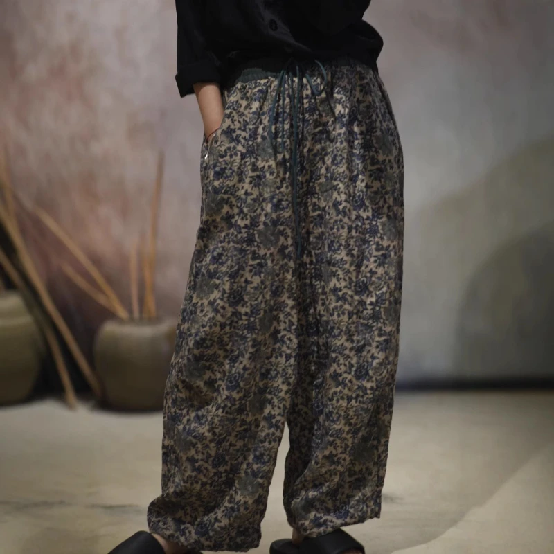 Высококачественные женские широкие брюки Ramie, новинка 2025 года, свободные брюки с эластичной резинкой на талии с принтом, новые летние осенние повседневные женские брюки
Высококачественные женские широкие брюки Ramie, новинка 2025 года, свободные брюки с эластичной резинкой на талии с принтом, новые летние осенние повседневные женские брюки