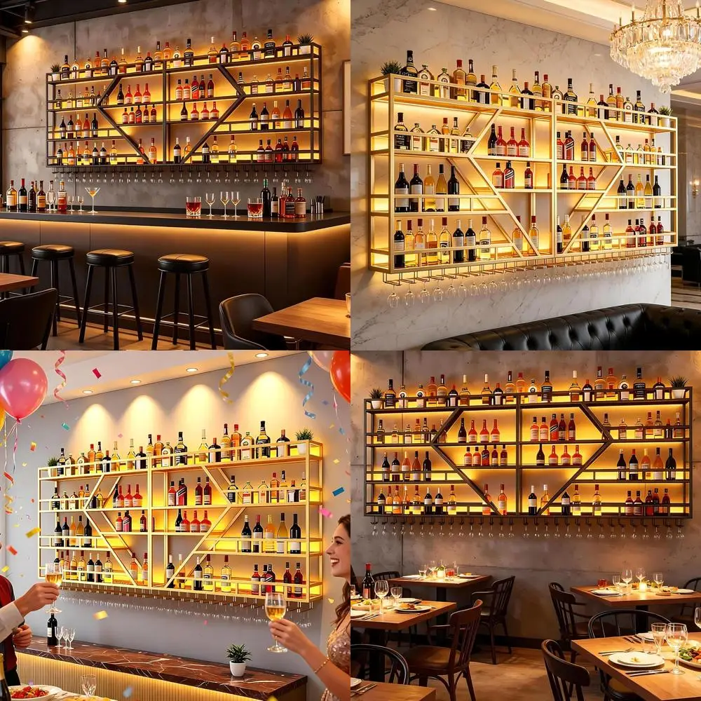 79in Wall Mounted Liquor Shelves 3 Tier Industrial Metal Bar Rack Bottle Hanging Storage Display Shel Wine Glass Holder or Home
79in Wall Mounted Liquor Shelves 3 Tier Industrial Metal Bar Rack Bottle Hanging Storage Display Shel Wine Glass Holder or Home