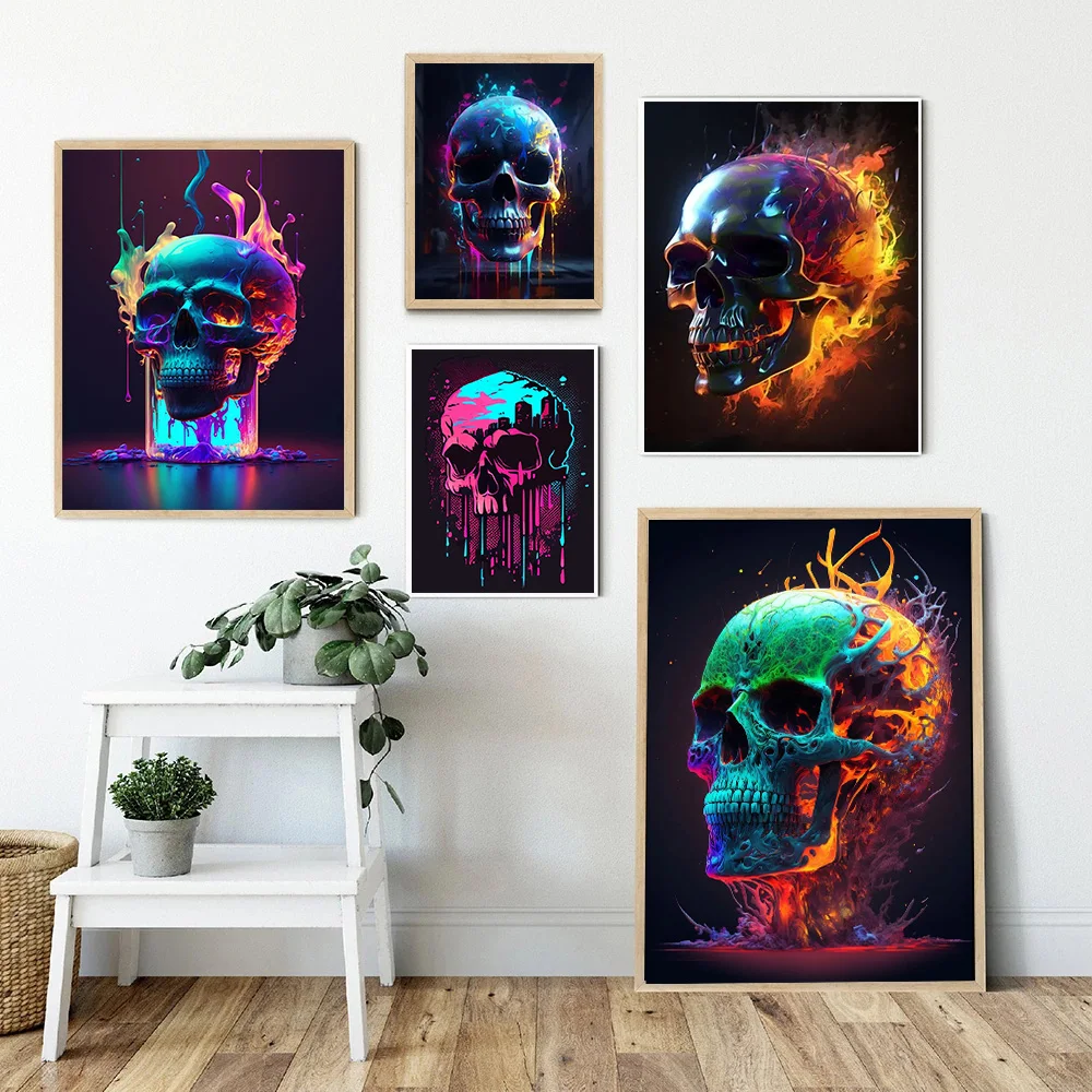 Abstract Color Skull Head Poster Print Picture Wall Art Canvas Painting Living Room Skeleton Decor Bedroom Mural Frameless
Abstract Color Skull Head Poster Print Picture Wall Art Canvas Painting Living Room Skeleton Decor Bedroom Mural Frameless