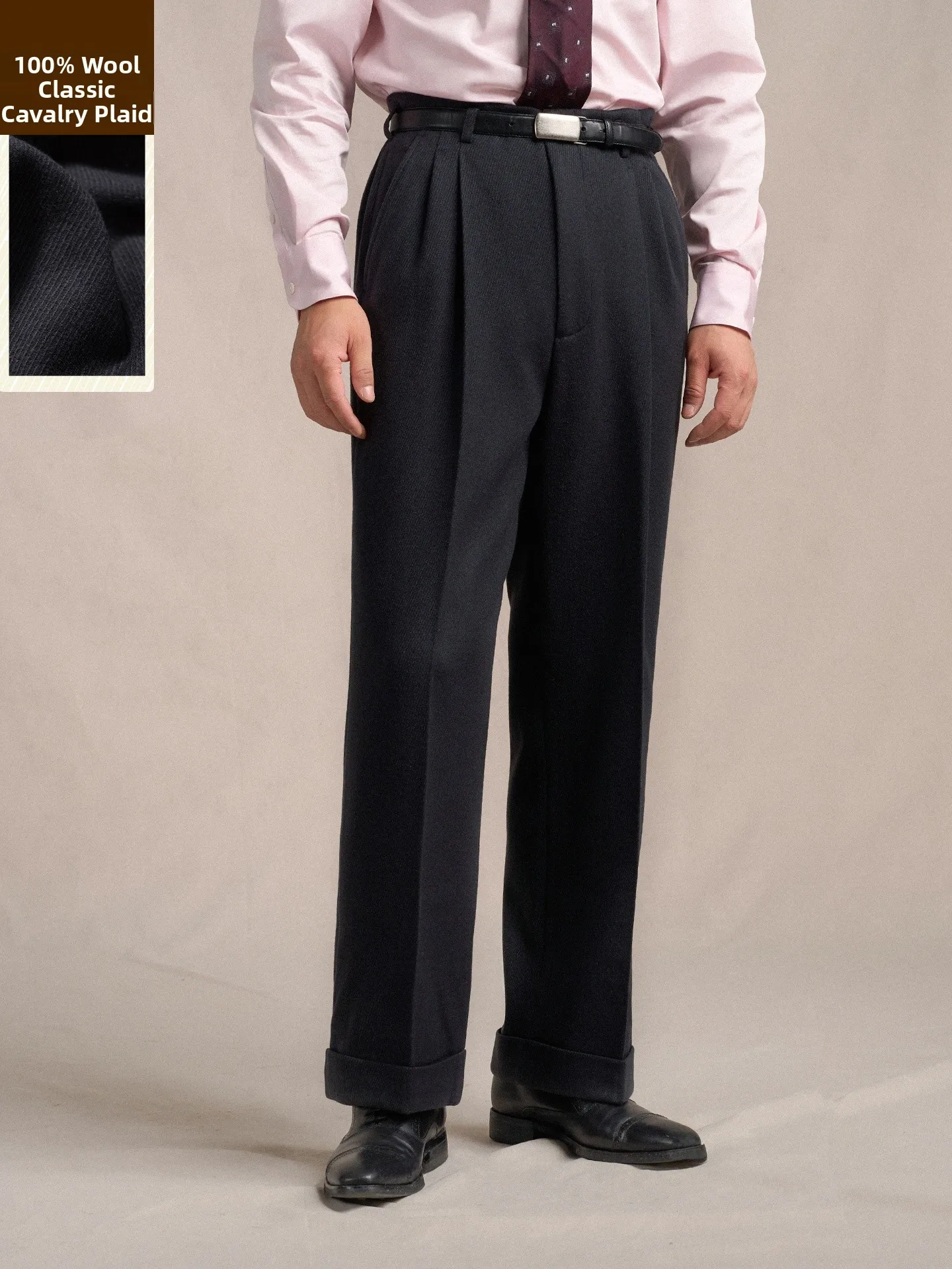 Classic High Waist Pleated Straight Leg Woolen Trousers CULTUM Autumn Winter Heavyweight Business Casual Pants
Classic High Waist Pleated Straight Leg Woolen Trousers CULTUM Autumn Winter Heavyweight Business Casual Pants