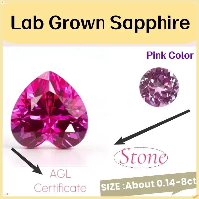 S-Lab Grown Sapphire Pink Color for Jewel Making DIY Ring Necklace Earrings Main Materials with GRA Certificate Daily Matching
S-Lab Grown Sapphire Pink Color for Jewel Making DIY Ring Necklace Earrings Main Materials with GRA Certificate Daily Matching