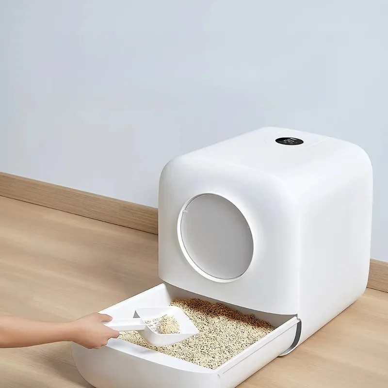 Smart Automatic Cat Litter Box with Air Purification, Closed Odor Control & Self-Cleaning System for Cats/Pets
Smart Automatic Cat Litter Box with Air Purification, Closed Odor Control & Self-Cleaning System for Cats/Pets