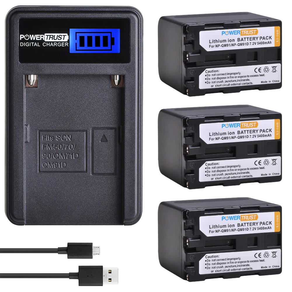 PowerTrust 5400mAh NP-QM91D Battery NPQM91D Bateria NP QM91D For Sony PC6 PC8 PC9 PC115 GV-1000 DCR-TRV250 TRV25 TRV240
PowerTrust 5400mAh NP-QM91D Battery NPQM91D Bateria NP QM91D For Sony PC6 PC8 PC9 PC115 GV-1000 DCR-TRV250 TRV25 TRV240