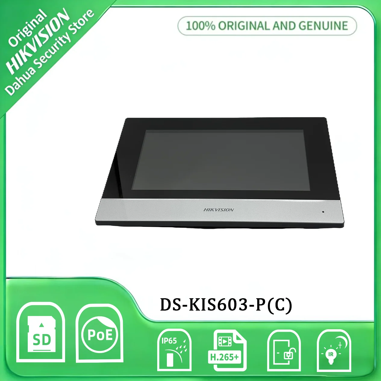 Hikvision DS-KIS603-P(C) Video Intercom System 7" TFT Touch Screen PoE IP Door Station IP65 Outdoor 2MP 1080P
Hikvision DS-KIS603-P(C) Video Intercom System 7" TFT Touch Screen PoE IP Door Station IP65 Outdoor 2MP 1080P