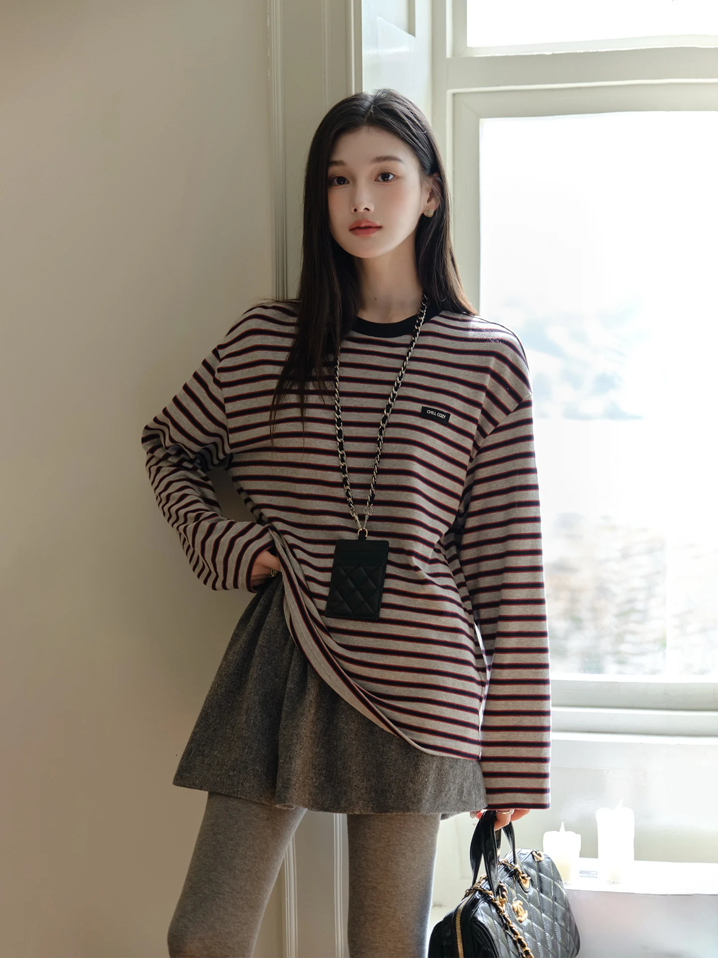 ChillCozy DaiMIU Art Student 00 Cotton Long Sve Striped T-irt Women Casual Sle Straight Tube Universal Fit Thiene...
ChillCozy DaiMIU Art Student 00 Cotton Long Sve Striped T-irt Women Casual Sle Straight Tube Universal Fit Thiene...