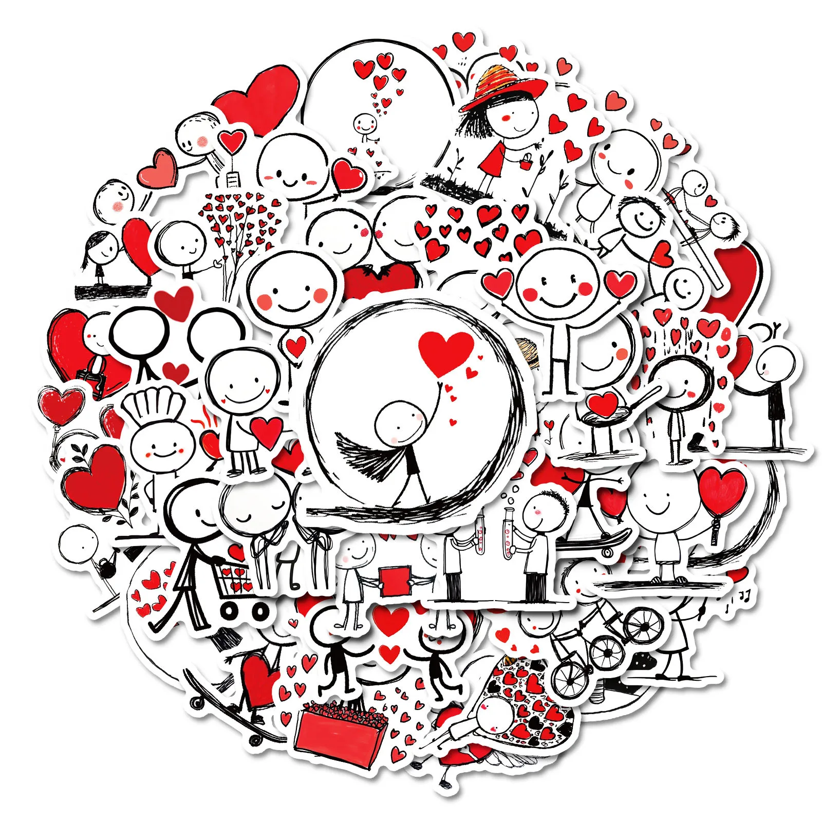 10/50PCS Stick Figures Little People Stickers Red Love Graffiti Decoration Cartoon Toys Laptop Guitar Car Bike Skateboard Decals
10/50PCS Stick Figures Little People Stickers Red Love Graffiti Decoration Cartoon Toys Laptop Guitar Car Bike Skateboard Decals