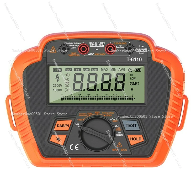 Тестер сопротивления изоляции, мегаомметр высокого напряжения, цифровой омметр, прецизионное измерение, интеллектуальный измеритель обнаружения
Тестер сопротивления изоляции, мегаомметр высокого напряжения, цифровой омметр, прецизионное измерение, интеллектуальный измеритель обнаружения