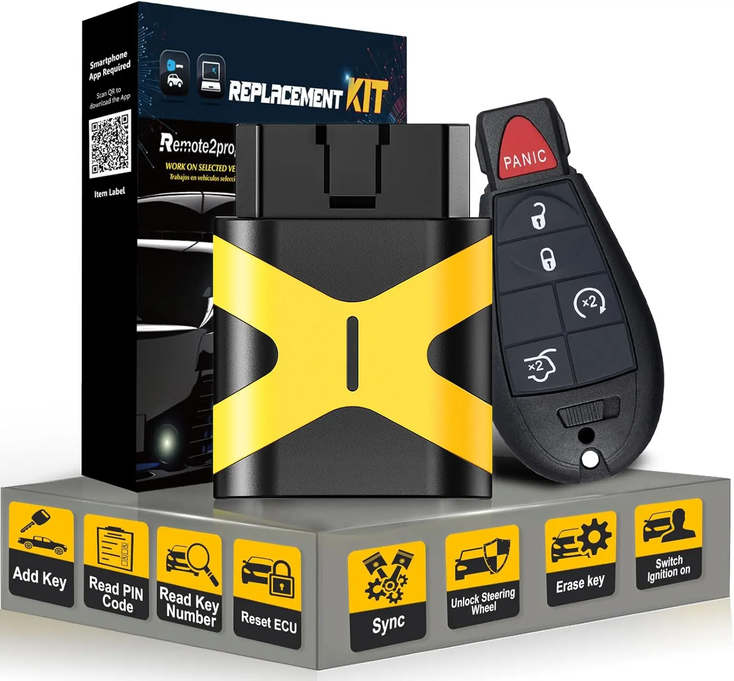 Bluetooth OBD-II Scanner Diagnostic Tool for Keyless Start Cars Compatible with Dodge Jeep Chrysler Car Repair Tool
Bluetooth OBD-II Scanner Diagnostic Tool for Keyless Start Cars Compatible with Dodge Jeep Chrysler Car Repair Tool