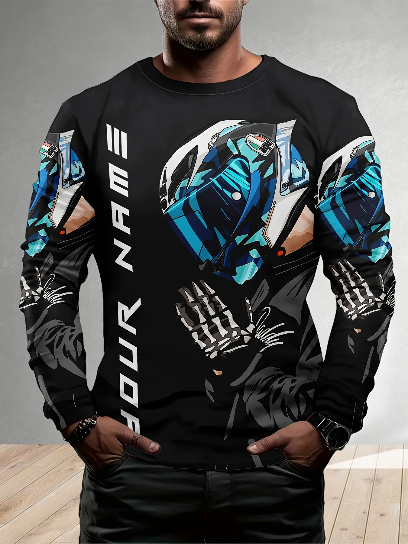 Men's 3D Halloween Horror Cat Print Long Sleeve T-Shirt, Boho Style Crew Neck Polyester Top
Men's 3D Halloween Horror Cat Print Long Sleeve T-Shirt, Boho Style Crew Neck Polyester Top