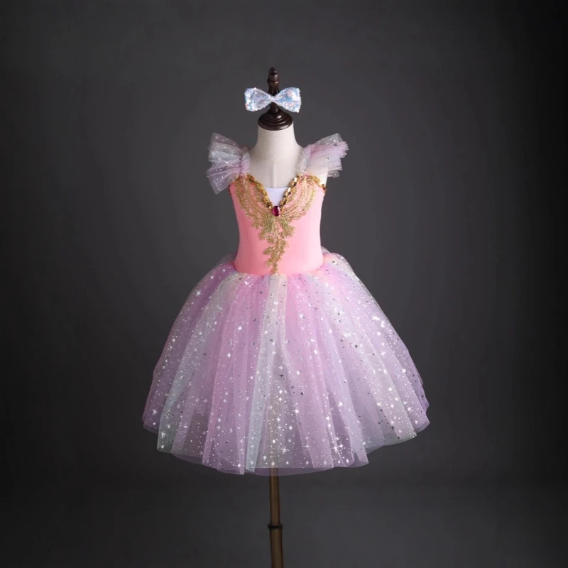 Glitter Sequined Tulle Tutu Dress Fluffy Puffy Skirt Cute Princess Style for Girls Ballet Shows & Kindergarten Stage Performance
Glitter Sequined Tulle Tutu Dress Fluffy Puffy Skirt Cute Princess Style for Girls Ballet Shows & Kindergarten Stage Performance