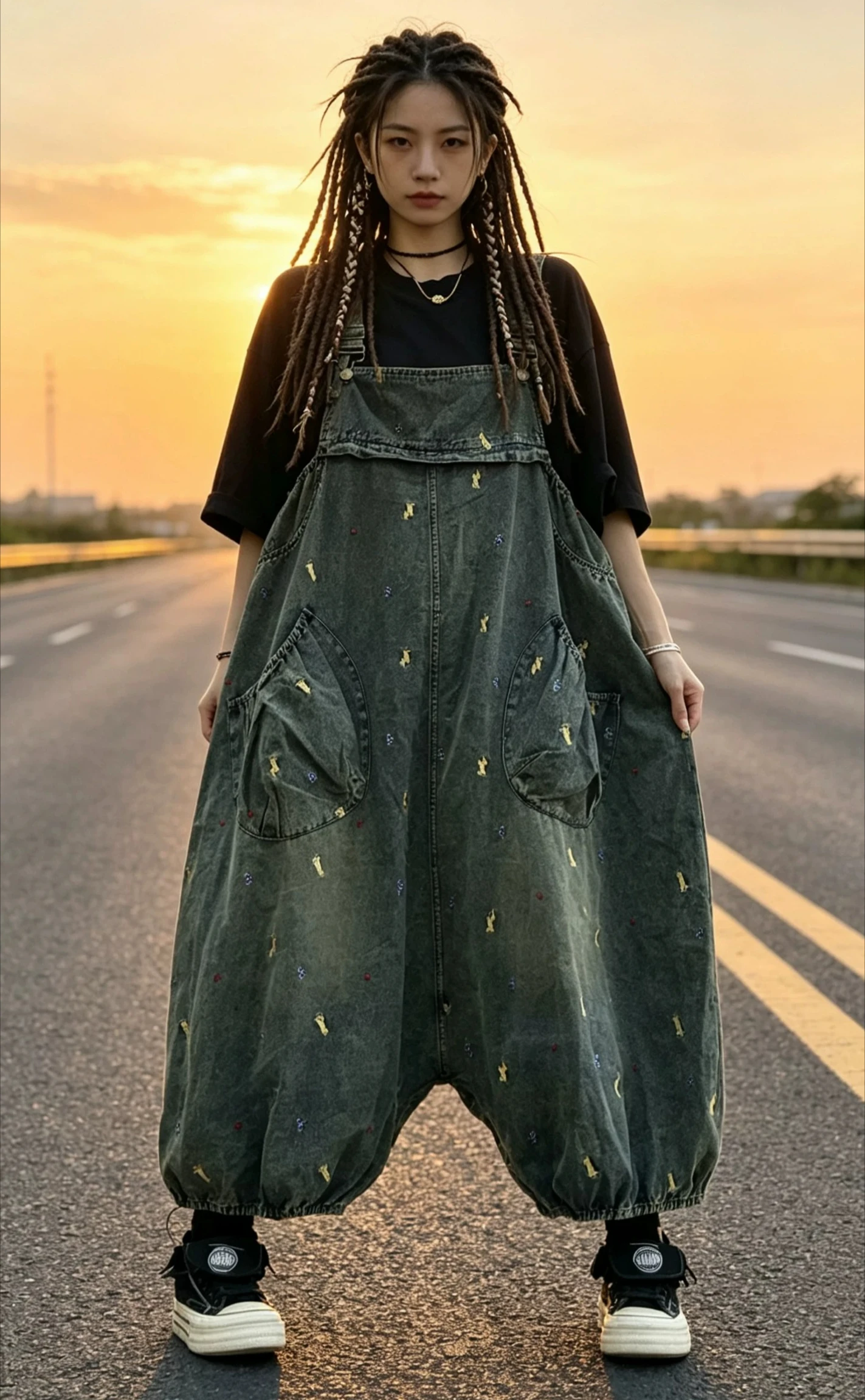 Spring and Summer New Women's Denim Overalls Loose Oversized Lantern Pants
Spring and Summer New Women's Denim Overalls Loose Oversized Lantern Pants