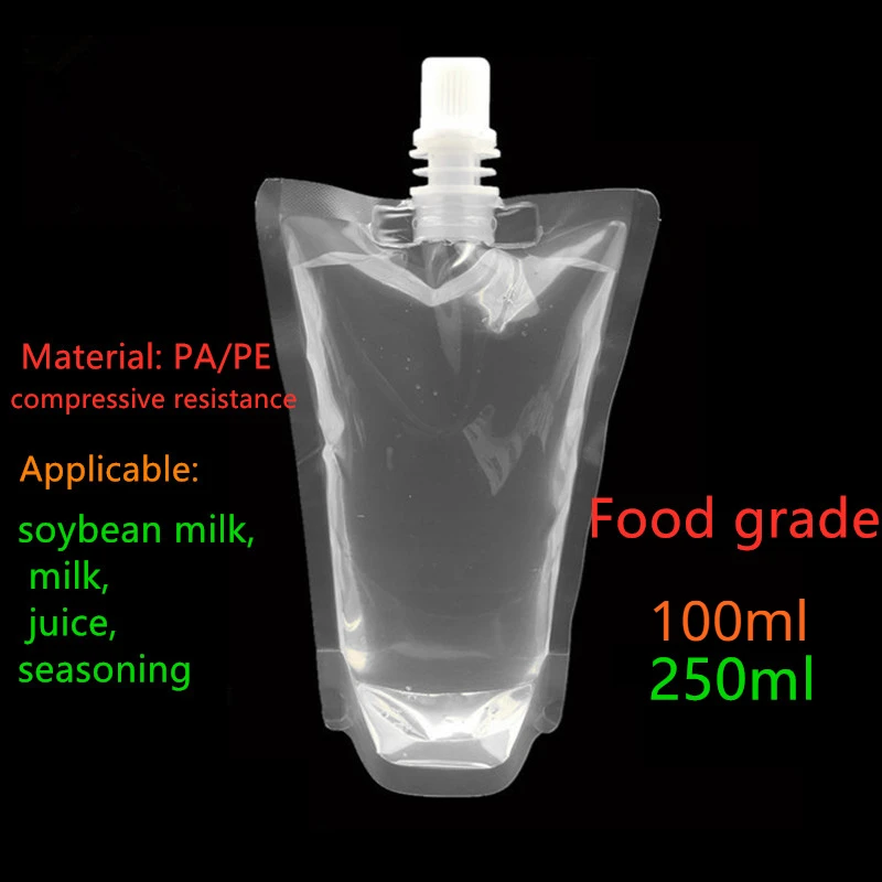 Stand-up Plastic Drink Packaging Bag, Spout Pouch for Beverage Liquid Juice Milk Coffee, 100 Pack
Stand-up Plastic Drink Packaging Bag, Spout Pouch for Beverage Liquid Juice Milk Coffee, 100 Pack