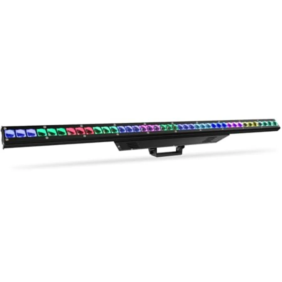 LED Stage Wash Light Bar: 120W 40LED RGB Color Changing Beam - DMX Sections Control - Sound Activated Chasing Effects for DJ Pl
LED Stage Wash Light Bar: 120W 40LED RGB Color Changing Beam - DMX Sections Control - Sound Activated Chasing Effects for DJ Pl