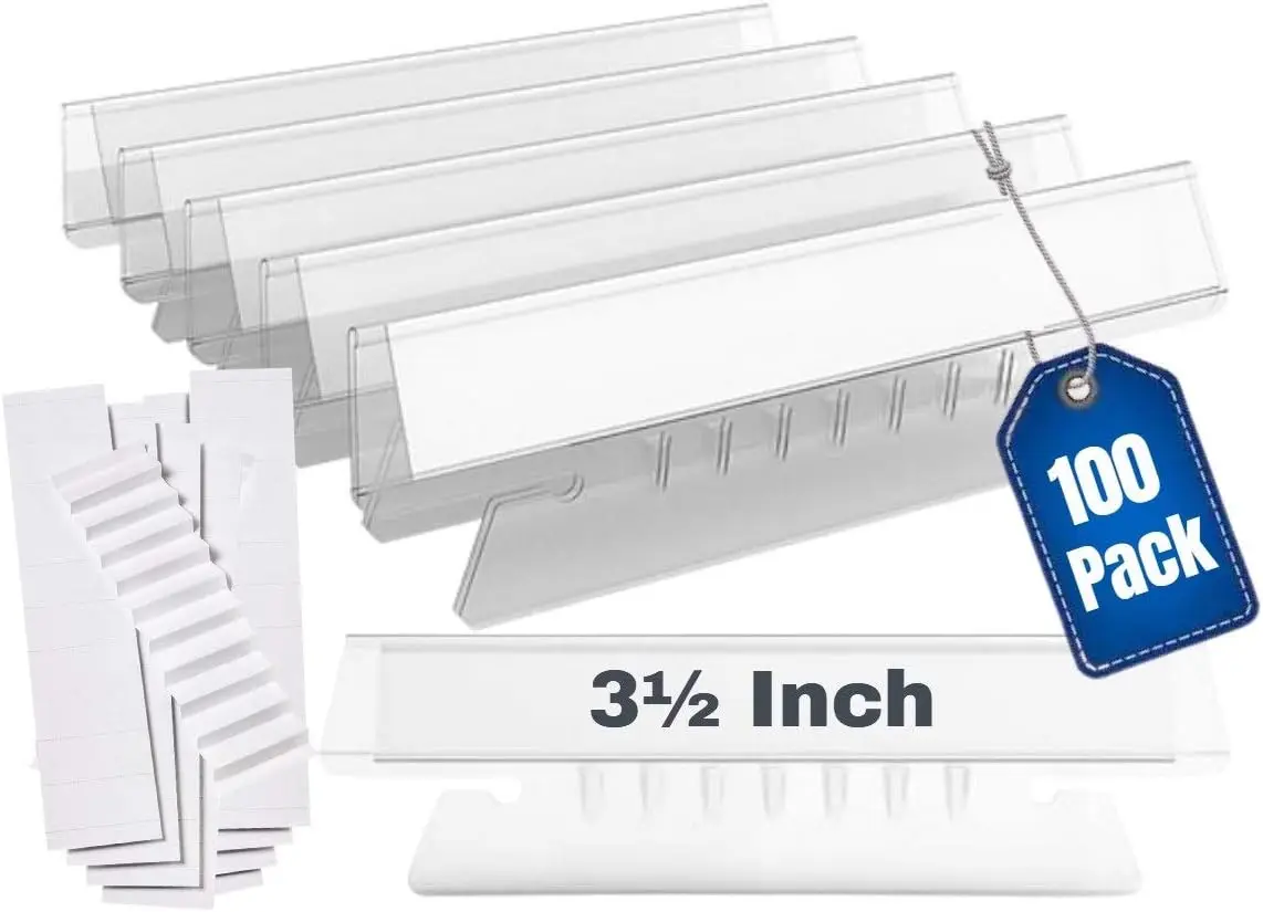 Clear Hanging Folder Tabs and Inserts, Plastic File Folder Tabs, 3-1/2" x 5/8", 100/Pack
Clear Hanging Folder Tabs and Inserts, Plastic File Folder Tabs, 3-1/2" x 5/8", 100/Pack