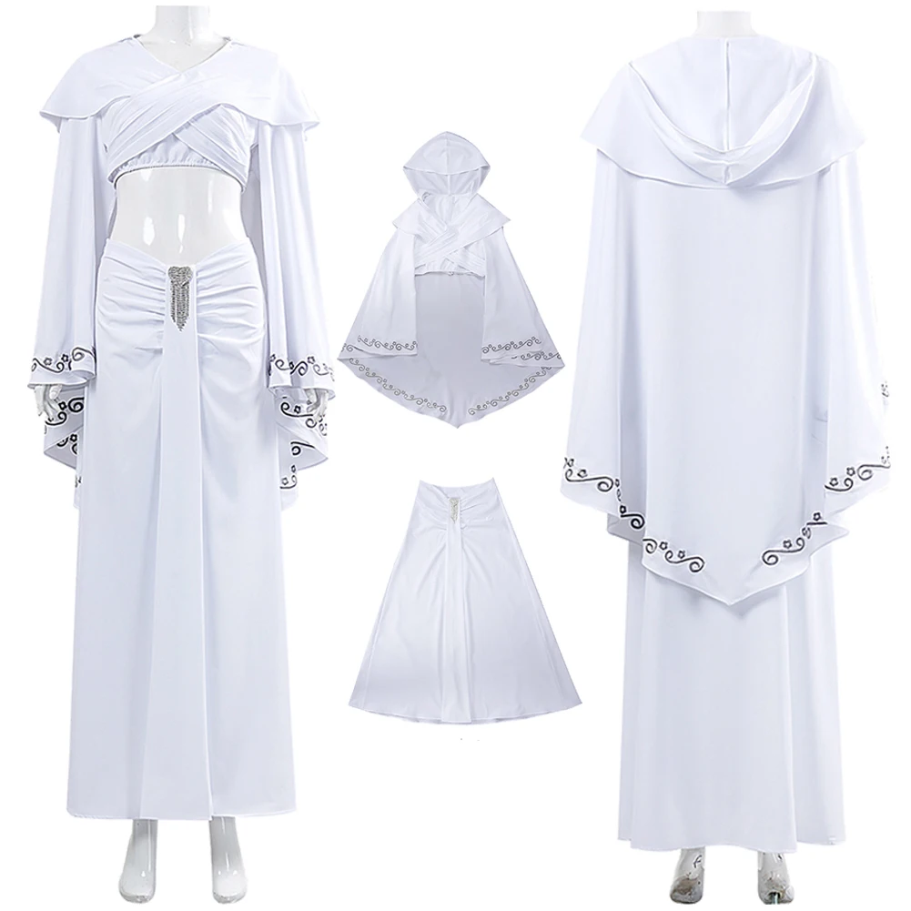 Movie Space Battle Padme Amidala Women White Dress Cosplay Party costume Halloween Carnival Party Disguise Roleplay Suit
Movie Space Battle Padme Amidala Women White Dress Cosplay Party costume Halloween Carnival Party Disguise Roleplay Suit