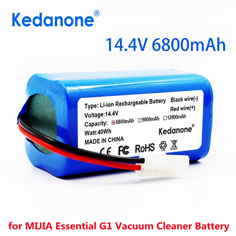 New Upgrade Robot Vacuum Cleaner 4S1P 18650 14.4V 6800mAH Lithium Battery Built-in BMS,For Vacuum Cleaner Battery Full Capacity
New Upgrade Robot Vacuum Cleaner 4S1P 18650 14.4V 6800mAH Lithium Battery Built-in BMS,For Vacuum Cleaner Battery Full Capacity