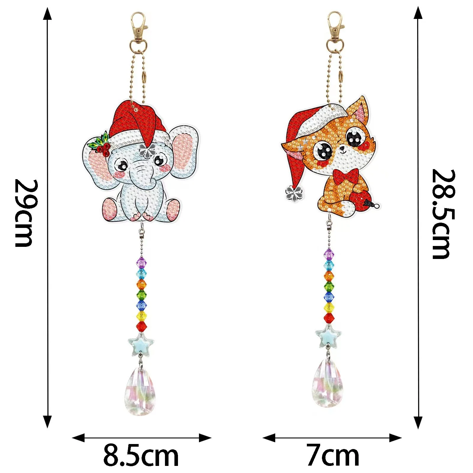 DIY Diamond Painting Keychain Handmade Diamond White Diamond Christmas Ornament Cartoon Keychain Gem Keychain Double-sided Penda
DIY Diamond Painting Keychain Handmade Diamond White Diamond Christmas Ornament Cartoon Keychain Gem Keychain Double-sided Penda