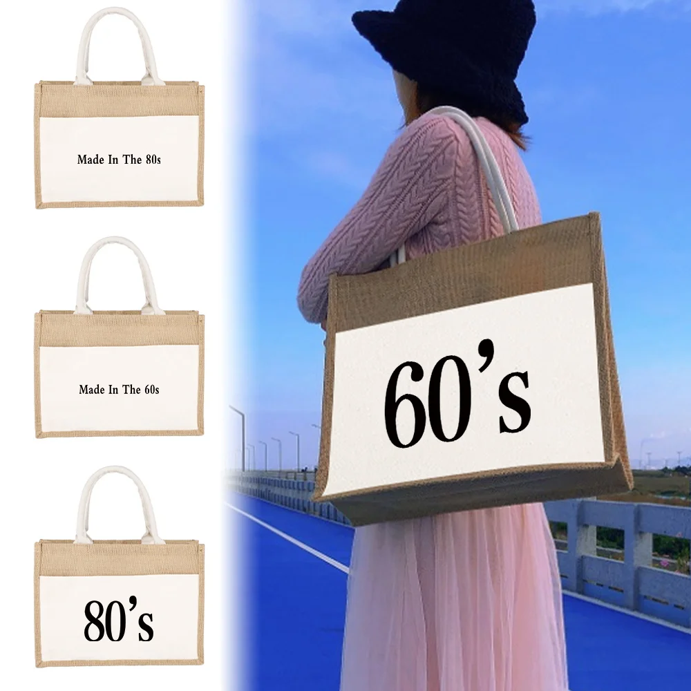 Linen Shoulder Bag Jute Bag Handbag Sacks Jute imitation Sacks Linen Bags Women Shopping Bags Tote Designer Tote Bags Time Theme
Linen Shoulder Bag Jute Bag Handbag Sacks Jute imitation Sacks Linen Bags Women Shopping Bags Tote Designer Tote Bags Time Theme